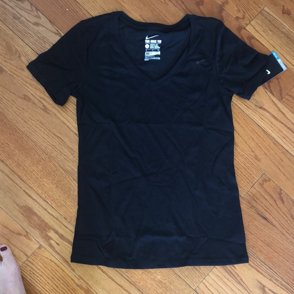 BWT black Nike dri fit short sleeve fitted t shirt